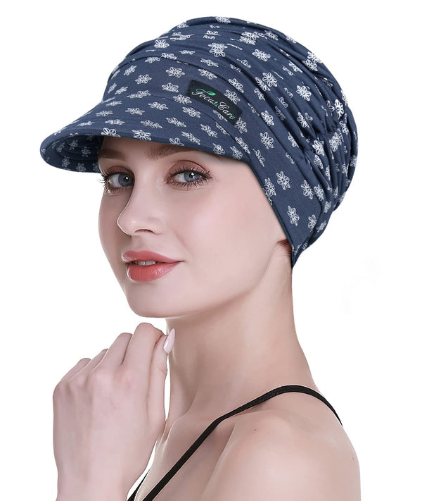 Focuscare Myk cellegift for kvinner, bambus baseball cap, turban for hårtap