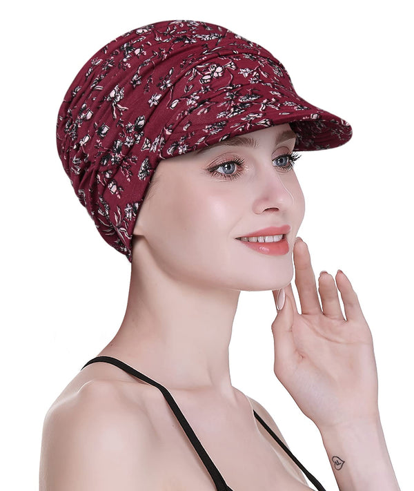 Focuscare Myk cellegift for kvinner, bambus baseball cap, turban for hårtap