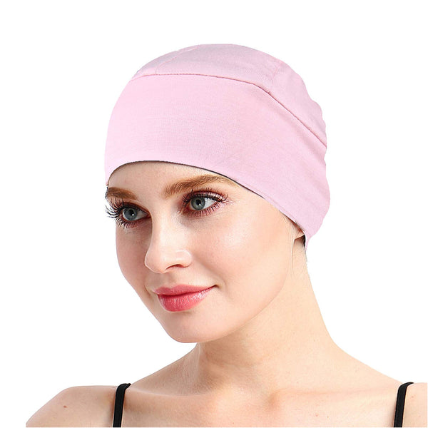 Bambus søvnhette for håravfall Hjemmehode for cellegift Kvinner Bike Hard Hat Helmet Liner Bomullsbeanie