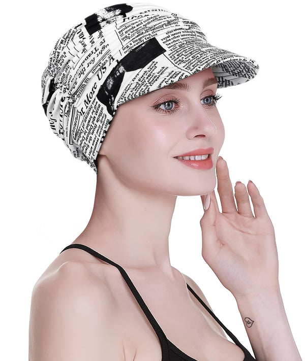 Focuscare Myk cellegift for kvinner, bambus baseball cap, turban for hårtap