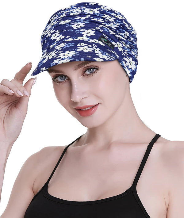 Focuscare Myk cellegift for kvinner, bambus baseball cap, turban for hårtap