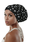Focuscare Satin foret søvn Slouchy Cap Curly Girl Slap Headwear Gaver til krusete hårkvinner