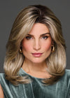 Gabor Full Finesse Designer Series Wig, Long Layered Style Gjennomsnittlig capstørrelse av Hairuwear, GF16-22 Iced Sweet Cream