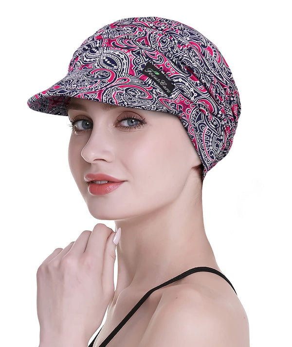 Focuscare Myk cellegift for kvinner, bambus baseball cap, turban for hårtap
