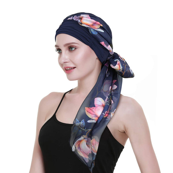 Chemo Turban for kreftkvinner krefthodeklær hodeknapp skjerf cap