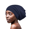 Focuscare Satin foret søvn Slouchy Cap Curly Girl Slap Headwear Gaver til krusete hårkvinner