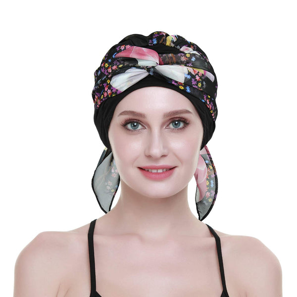 Chemo Turban for kreftkvinner krefthodeklær hodeknapp skjerf cap