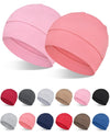 2PCS/4PCS 100% Bambus Viscose Beanies for Men Women Helmet Liner Lett sovende hette for cellegift Hårtap