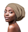 Focuscare Satin foret søvn Slouchy Cap Curly Girl Slap Headwear Gaver til krusete hårkvinner