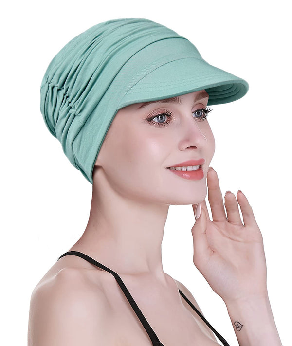 Focuscare Myk cellegift for kvinner, bambus baseball cap, turban for hårtap