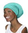 Focuscare Satin foret søvn Slouchy Cap Curly Girl Slap Headwear Gaver til krusete hårkvinner