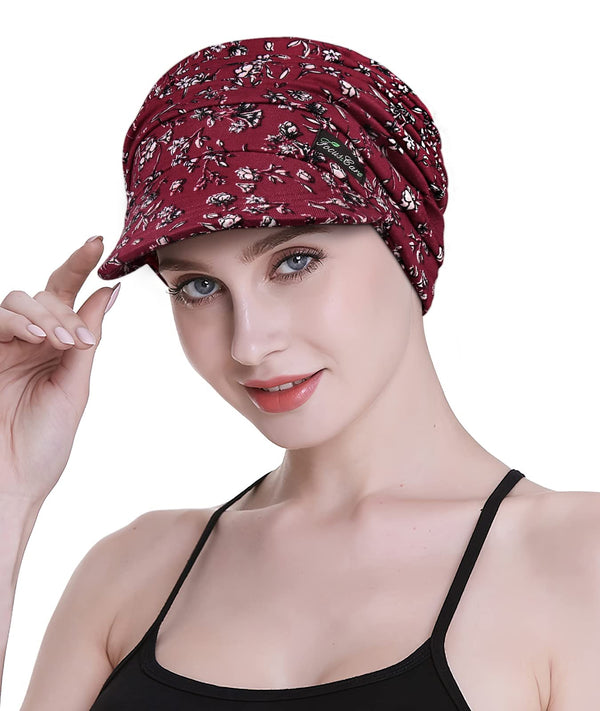 Focuscare Myk cellegift for kvinner, bambus baseball cap, turban for hårtap