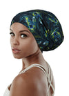 Focuscare Satin foret søvn Slouchy Cap Curly Girl Slap Headwear Gaver til krusete hårkvinner