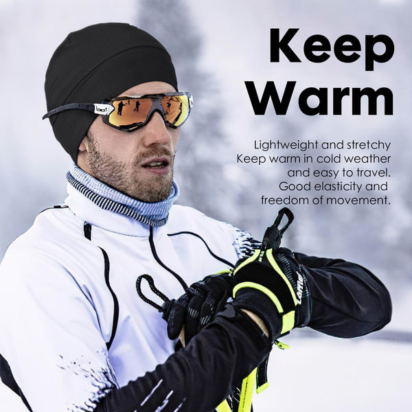 2PCS/4PCS 100% Bambus Viscose Beanies for Men Women Helmet Liner Lett sovende hette for cellegift Hårtap