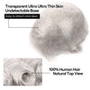 Menn toupee hårsystem menneskehår erstatning for menn 0,04 mm ultra tynn hud toupee for menn v-looped hårstykke (220# mørkest brun med 20% grå, 8x10 "-100% lys med-lys tetthet)