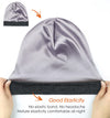 Focuscare Satin foret søvn Slouchy Cap Curly Girl Slap Headwear Gaver til krusete hårkvinner