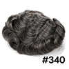 Sveitsisk blonder toupee for menn hårstykke europeisk humanhair erstatningssystem blonder front menn toupee blekepåde hårstykke. (320# mørkebrun med 20% grå, 6x8 "-100% lysmed-lys-tetthet)