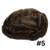 Generisk hårsystem for menn toupee fin mono hårstykke europeisk menneskehår erstatning npu hud rundt toupee for menn (5# middels lysebrun, 8x10 ""-120% middels lys til middels tetthet)