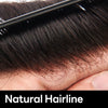 Toupee for menn hår erstatningssystemer menn hårsystemer fransk blonder herre toupee menneske hår stykke blekede knop kort bølget (1b# av svart, 6x9-100% middels lys til middels tetthet)