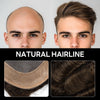 Generisk hårsystem for menn toupee fin mono hårstykke europeisk menneskehår erstatning npu hud rundt toupee for menn (5# middels lysebrun, 8x10 ""-120% middels lys til middels tetthet)
