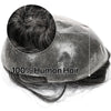 Menn toupee hårsystem menneskehår erstatning for menn 0,04 mm ultra tynn hud toupee for menn v-looped hårstykke (220# mørkest brun med 20% grå, 8x10 "-100% lys med-lys tetthet)