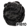 Menn toupee hårsystem menneskehår erstatning for menn 0,04 mm ultra tynn hud toupee for menn v-looped hårstykke (220# mørkest brun med 20% grå, 8x10 "-100% lys med-lys tetthet)