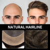 Generisk hårsystem for menn toupee fin mono hårstykke europeisk menneskehår erstatning npu hud rundt toupee for menn (5# middels lysebrun, 8x10 ""-120% middels lys til middels tetthet)