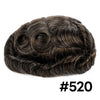 Generisk fransk blonder herre toupee poly pu rundt toupee for menn hår stykke europeisk menneskehår erstatningssystem (17# mørk aske blond, 7x9 ""-120% middels lys til middels tetthet)
