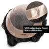 Generisk hårsystem for menn toupee fin mono hårstykke europeisk menneskehår erstatning npu hud rundt toupee for menn (5# middels lysebrun, 8x10 ""-120% middels lys til middels tetthet)