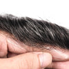Menn toupee hårsystem Ultra tynn hudhårstykke europeisk menneskehår erstatning 0,02-0,10 mm v-loop toupee for menn. (2# Darkest Brown, 8x10-0.06mm-0.08mm V-loop)