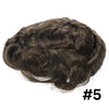 Generisk hårsystem for menn toupee fin mono hårstykke europeisk menneskehår erstatning npu hud rundt toupee for menn (5# middels lysebrun, 8x10 ""-120% middels lys til middels tetthet)