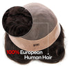 Generisk hårsystem for menn toupee fin mono hårstykke europeisk menneskehår erstatning npu hud rundt toupee for menn (5# middels lysebrun, 8x10 ""-120% middels lys til middels tetthet)