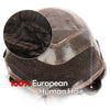 Generisk toupee for menn hårsystem fransk blonder front herre toupee europeisk menneskehår stykke fint mono hår erstatningssystem (3# mørkebrun, 8x10 ""-120% middels lys til middels tetthet)