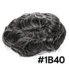 Blavzehair herre toupee sveitsiske blonder hårstykker europeiske humarhair erstatningssystem naturlig hårfestetuppe for menn lemmer med pu menn hårsystem. (1B# av svart, 6 "x9).