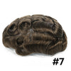 Toupee for menn hår erstatningssystem sveitsisk blonder menn toupee europeisk menneskehår hd blonder hårsystem poly hud pu rundt menn hårstykke. (Nr. 1 Jet Black, 7x9 "-100% Light Med-Light Density)