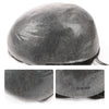 Menn toupee hårsystem menneskehår erstatning for menn 0,04 mm ultra tynn hud toupee for menn v-looped hårstykke (220# mørkest brun med 20% grå, 8x10 "-100% lys med-lys tetthet)