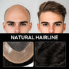 Generisk hårsystem for menn toupee fin mono hårstykke europeisk menneskehår erstatning npu hud rundt toupee for menn (5# middels lysebrun, 8x10 ""-120% middels lys til middels tetthet)