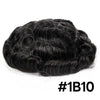 Blavzehair herre toupee sveitsiske blonder hårstykker europeiske humarhair erstatningssystem naturlig hårfestetuppe for menn lemmer med pu menn hårsystem. (1B# av svart, 6 "x9).