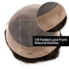 Generisk hårsystem for menn toupee fin mono hårstykke europeisk menneskehår erstatning npu hud rundt toupee for menn (5# middels lysebrun, 8x10 ""-120% middels lys til middels tetthet)