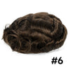 Generisk hårsystem for menn toupee fin mono hårstykke europeisk menneskehår erstatning npu hud rundt toupee for menn (5# middels lysebrun, 8x10 ""-120% middels lys til middels tetthet)