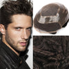 Generisk toupee for menn hårsystem fransk blonder front herre toupee europeisk menneskehår stykke fint mono hår erstatningssystem (3# mørkebrun, 8x10 ""-120% middels lys til middels tetthet)