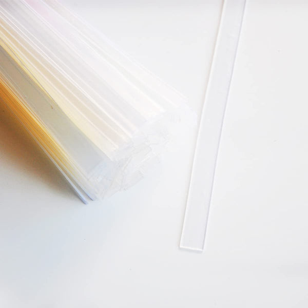 10pcs 0.9 * 20cm Italian Glue Keratin Bonding Glue Fusion Flat Tip For Fusion Human Hair Extensions(Transparent)