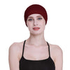 Bamboo Sleep Cap for Hair Loss Home Head Cover for Chemo Women Bike Hard Hat Helmet Liner Cotton Beanie