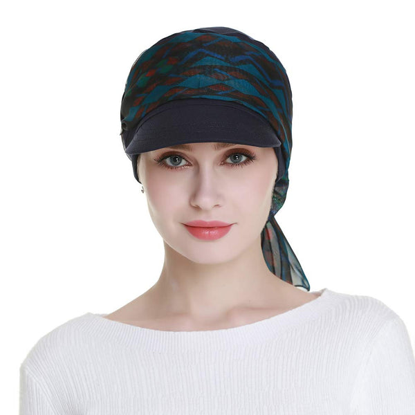 Newsboy Cap for Women Chemo Headwear med skjerf Gaver Hårtap tilgjengelig hele året