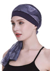 Elegant Chemo Cap With Silky Scarfs For Cancer Women Hair Loss Sleep Beanie