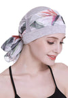 Elegant Chemo Cap With Silky Scarfs For Cancer Women Hair Loss Sleep Beanie