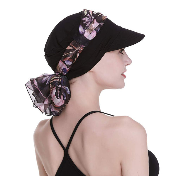 Newsboy Cap for Women Chemo Headwear med skjerf Gaver Hårtap tilgjengelig hele året