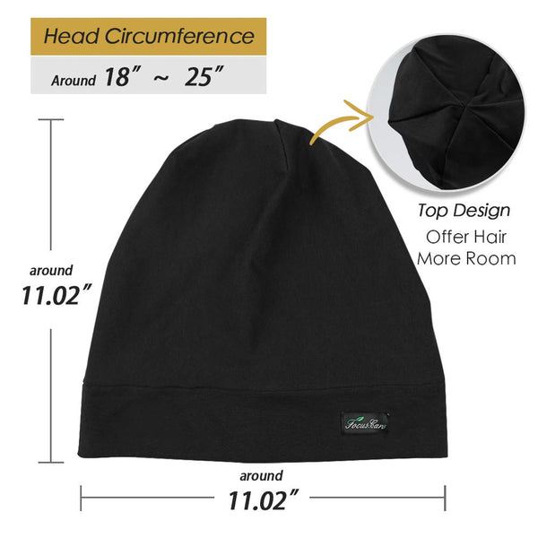 FocusCare Adjustable Sleeping Cap,Satin Lined Extra Large Women Curly Hair Available Day and Night