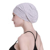 Silk Satin Lined Sleep Cap,Inner 19MM 100% Bulberry Silk Outer Bamboo Viscose Nature Breathable for Hair