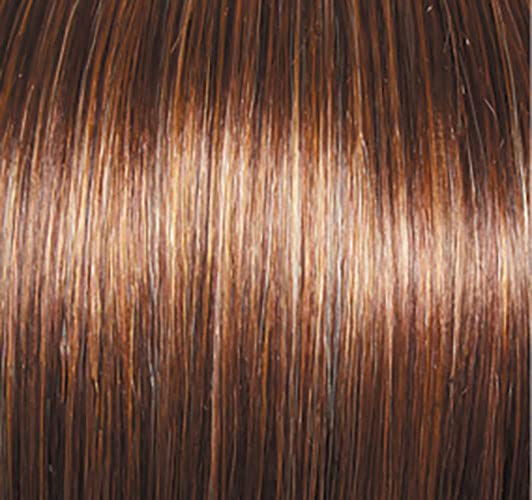 GABOR Blushing Beauty Mid-Length Barrel Curl Wig by Hairuwear, Average Size Cap, GL12-16 Golden Walnut